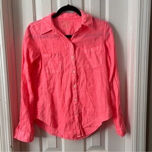Lilly Pulitzer Linen Coral shirt
